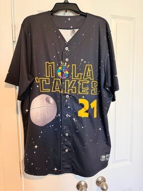 New Orleans Baby Cakes 2017 Star Wars Baseball Jersey Signed One of a Kind